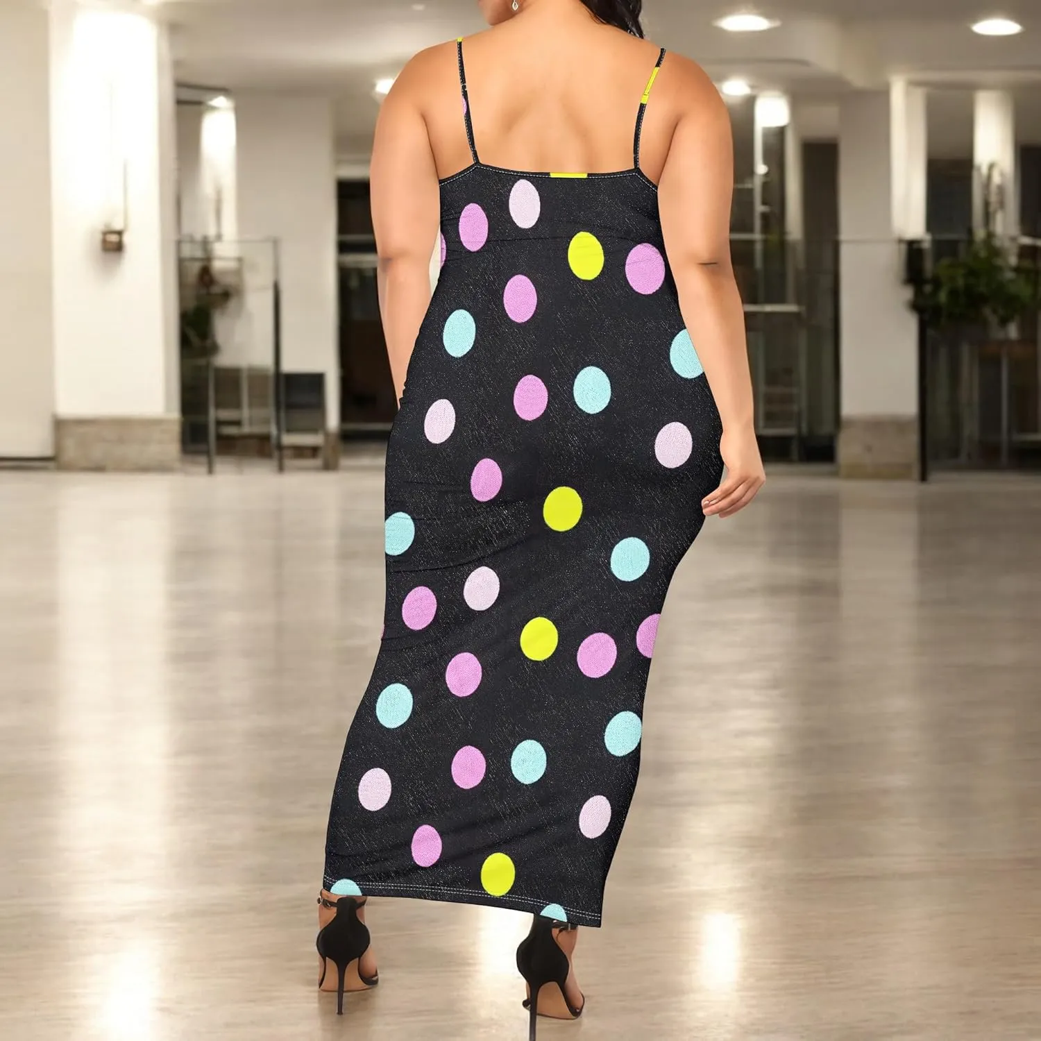 2025 Women Sexy Spaghetti Strap Lang Dress Camisole Sundress Summer Floral Plus Size Dresses Wedding Guests Outfits