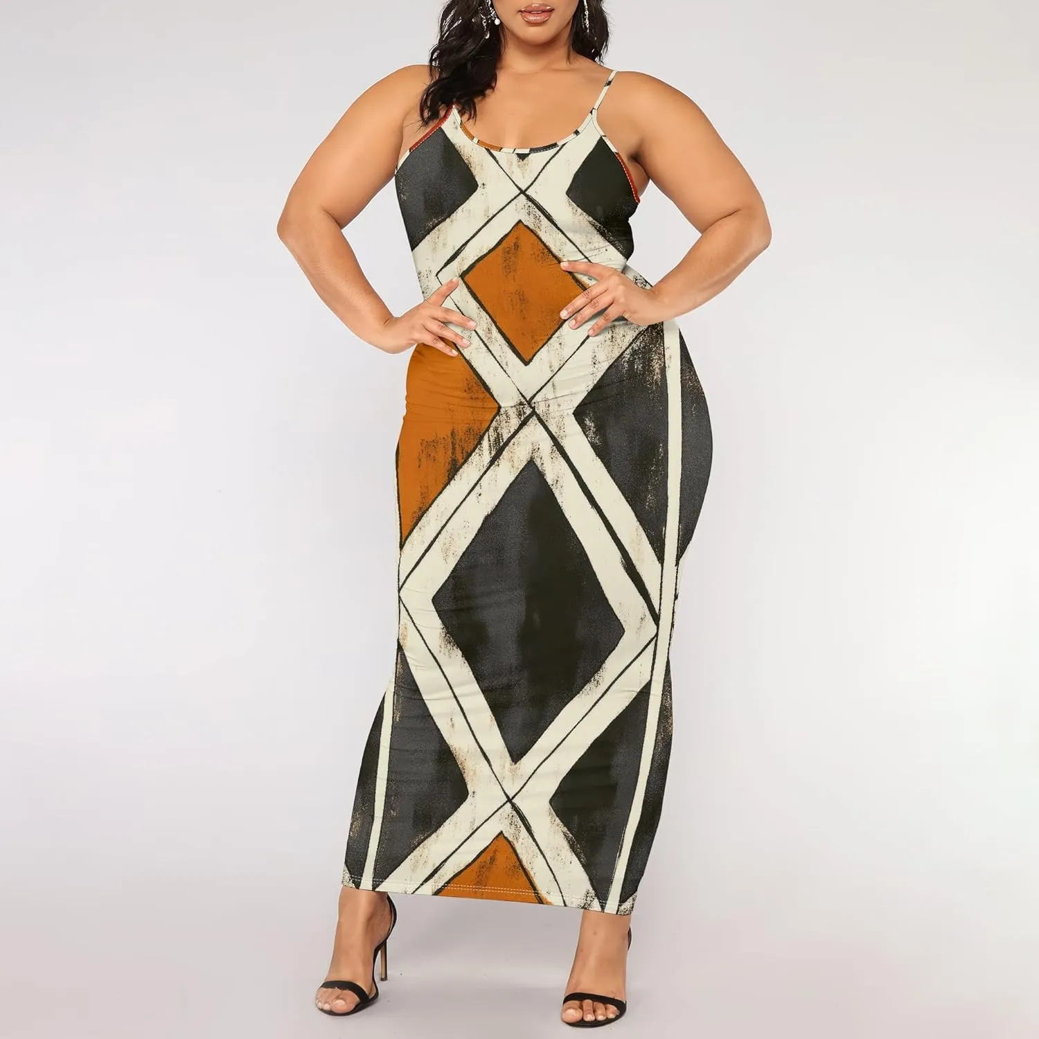 2025 Women Sexy Spaghetti Strap Lang Dress Camisole Sundress Summer Floral Plus Size Dresses Wedding Guests Outfits
