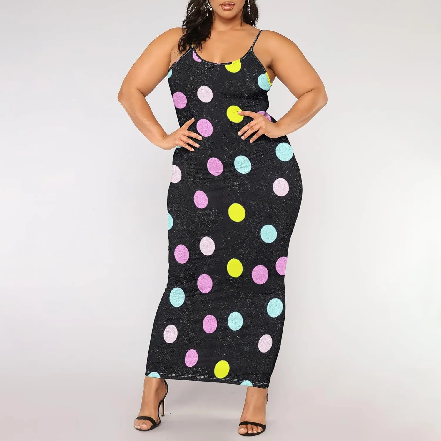 2025 Women Sexy Spaghetti Strap Lang Dress Camisole Sundress Summer Floral Plus Size Dresses Wedding Guests Outfits