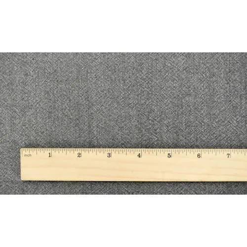 3 3/8 YD PC-Deep Brown/Silver Gray Wool Blend Tweed Shirting Fabric