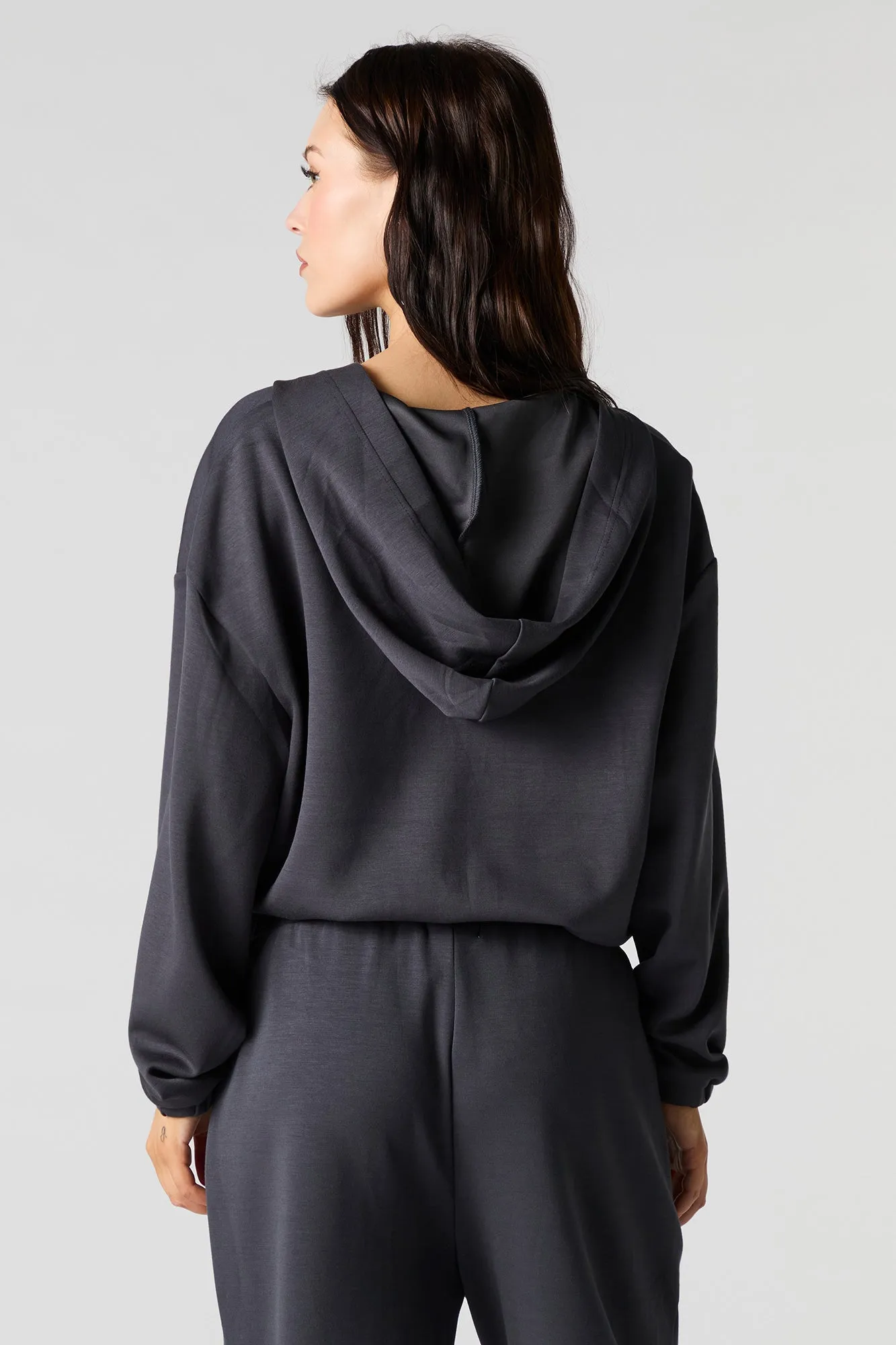 Active Quarter Zip Cinched Fleece Hoodie
