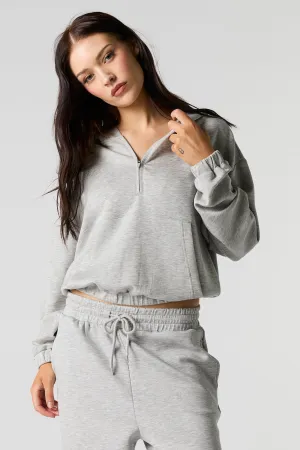 Active Quarter Zip Cinched Fleece Hoodie