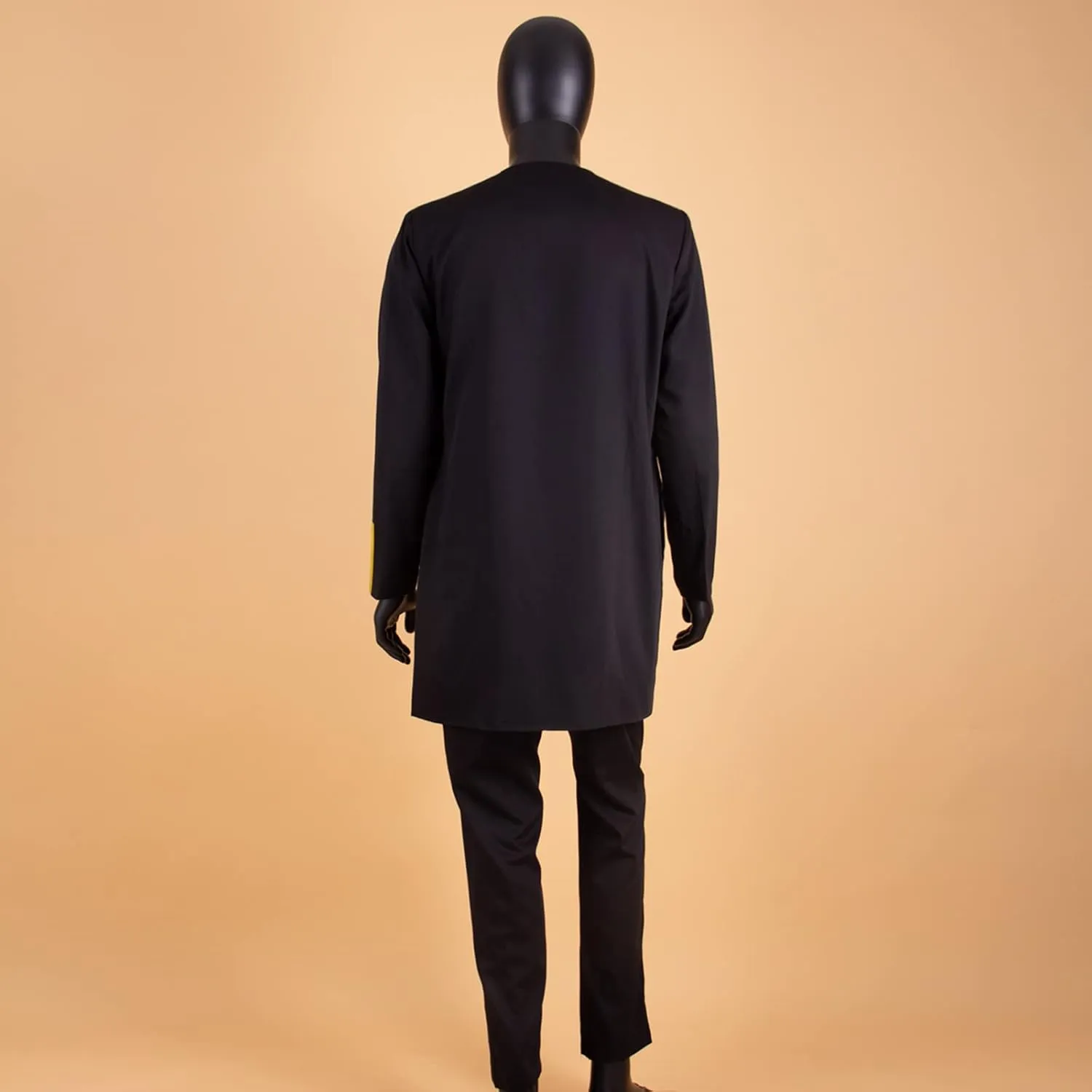 African Suits for Men Single Breasted Embroidery Jacket and Pants 2 Pieces Set Formal Outfits