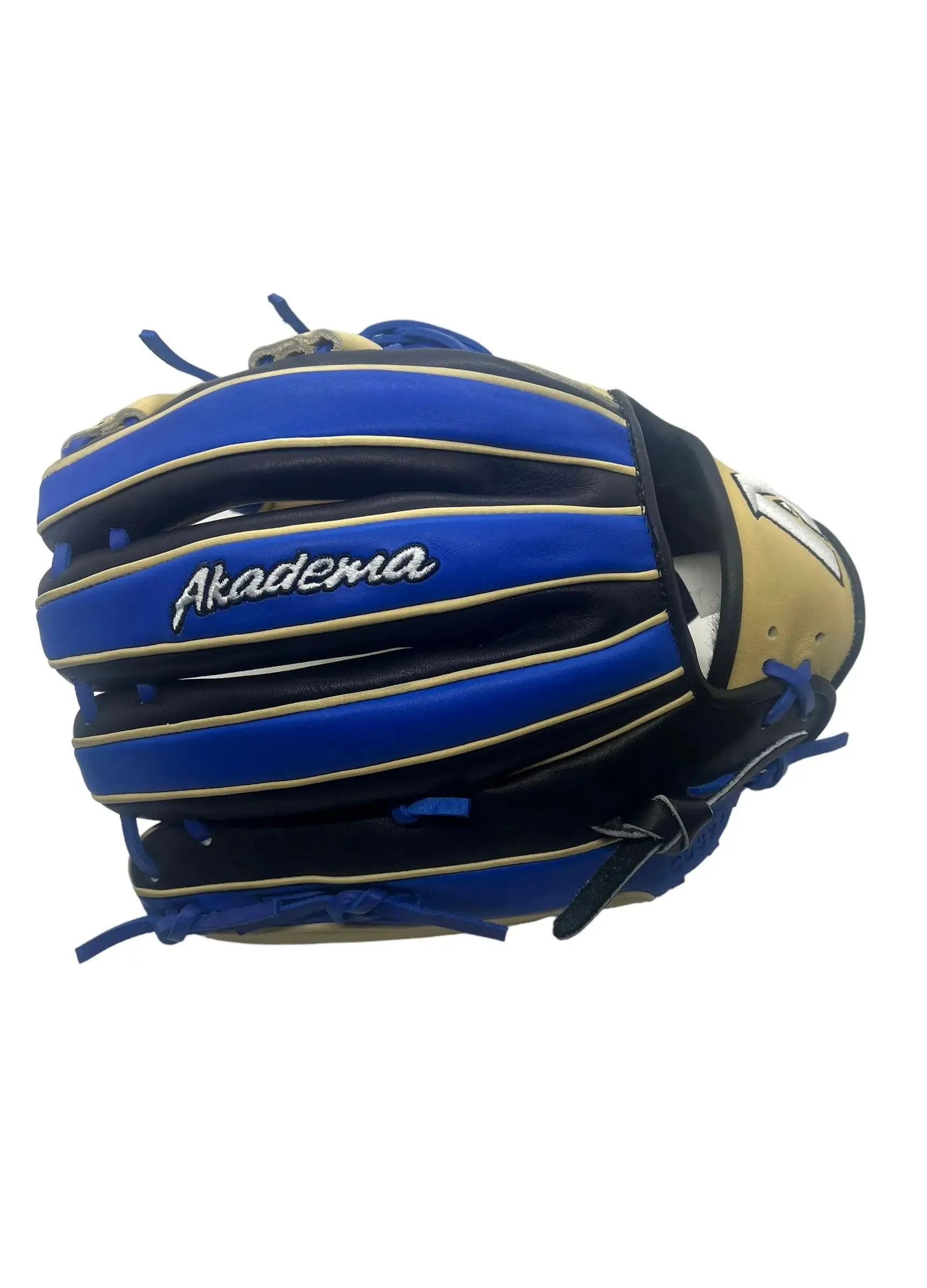 Akadema Torino Series 11.5” Inch Black Blue I Web Infielders Glove