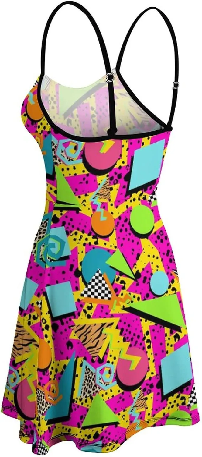 AMRANDOM Women's 2023 Summer Casual Sleeveless Crew Neck Beach Dress