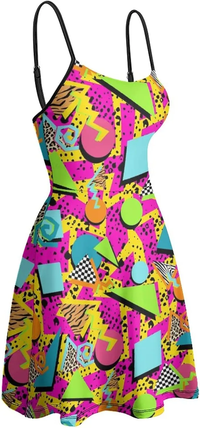 AMRANDOM Women's 2023 Summer Casual Sleeveless Crew Neck Beach Dress