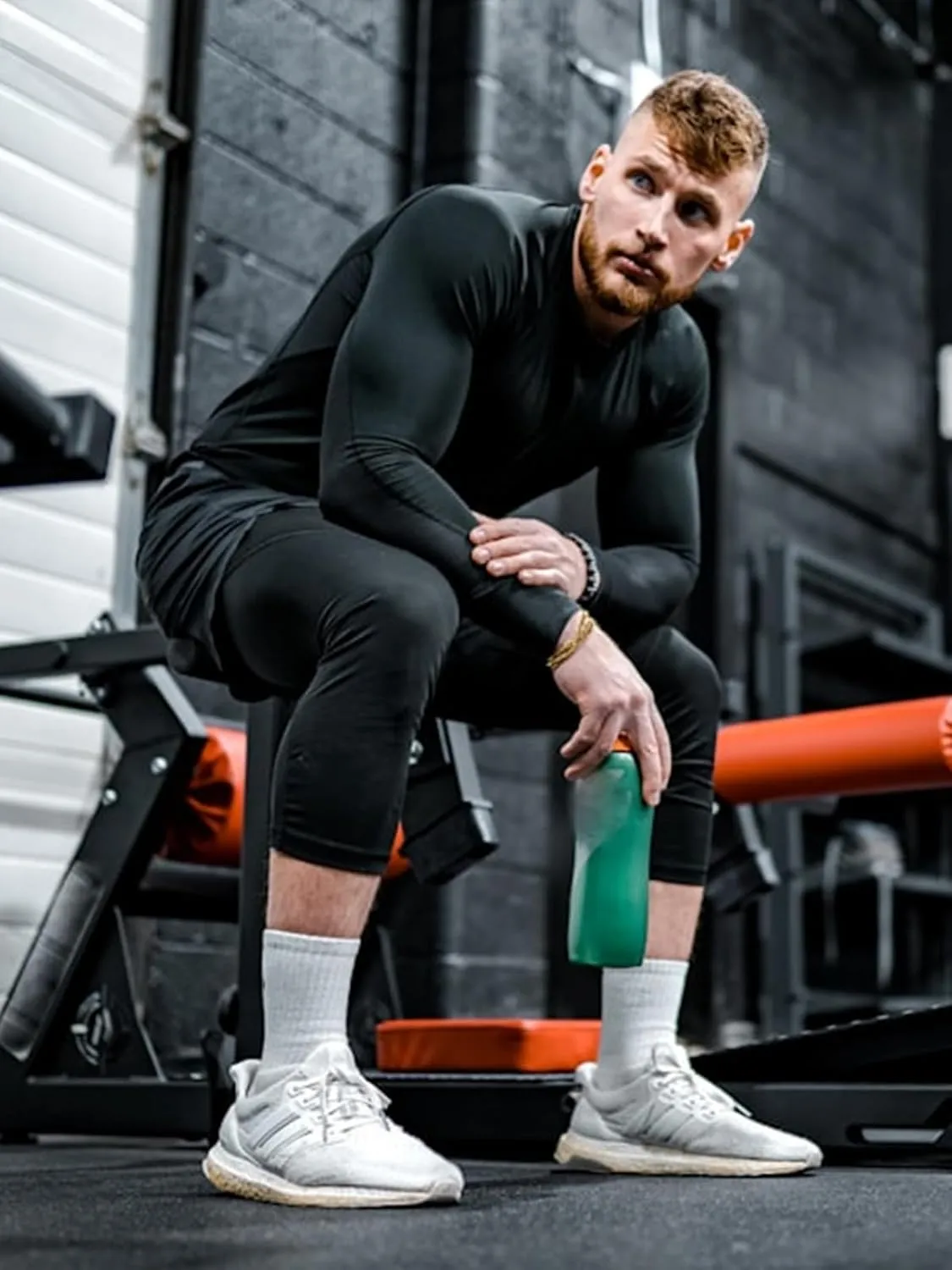 Aolesy Men's 2 in 1 Running Pants, Gym Workout Compression Pants for Men Training Athletic Pants