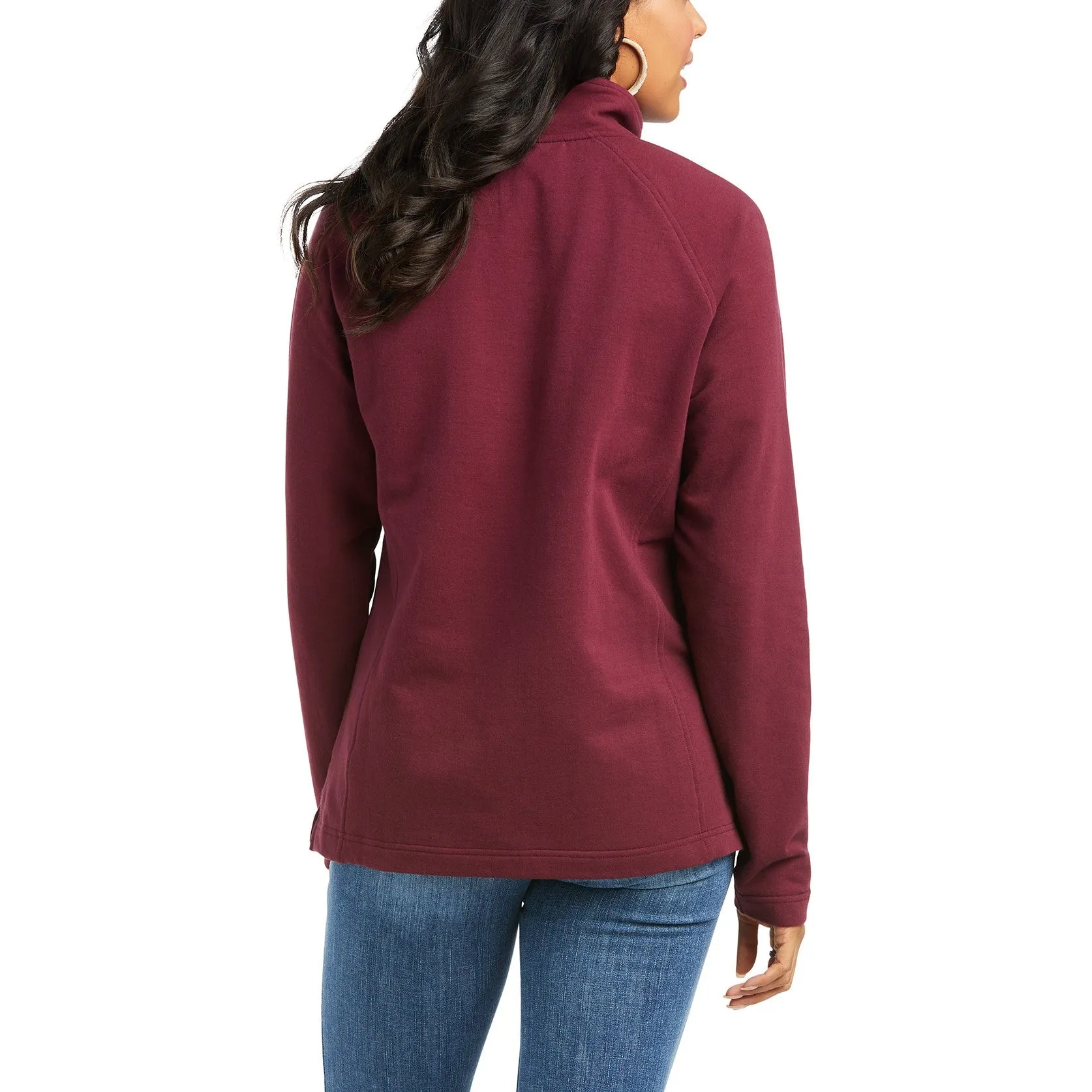 Ariat Ladies REAL Comfort Wine Red 1/2 Zip Sweatshirt 10037749