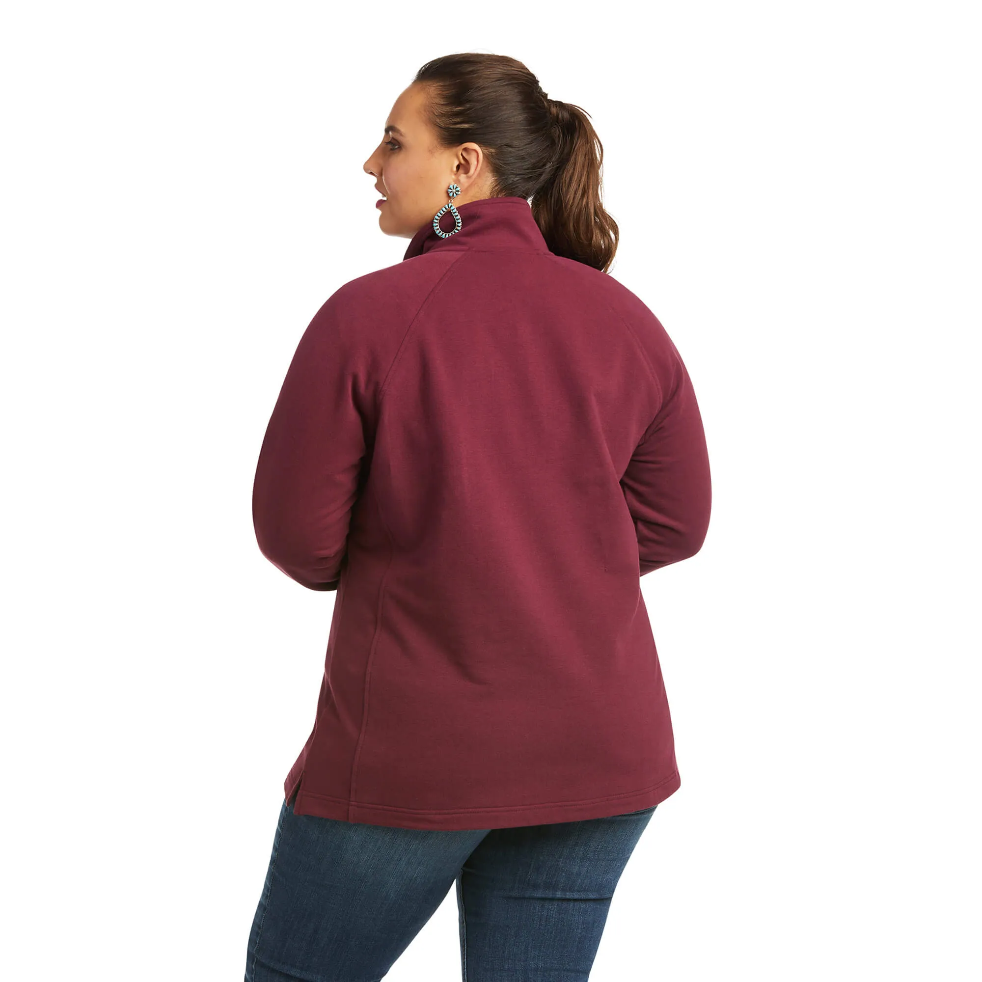 Ariat Ladies REAL Comfort Wine Red 1/2 Zip Sweatshirt 10037749