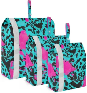 Blue Purple Dots Packing Cubes for Suitcases 3 Set Expandable Compression Luggage Packing Organizers for Carry on Suitcase Travel Essentials Luggage Organizer Bags Set