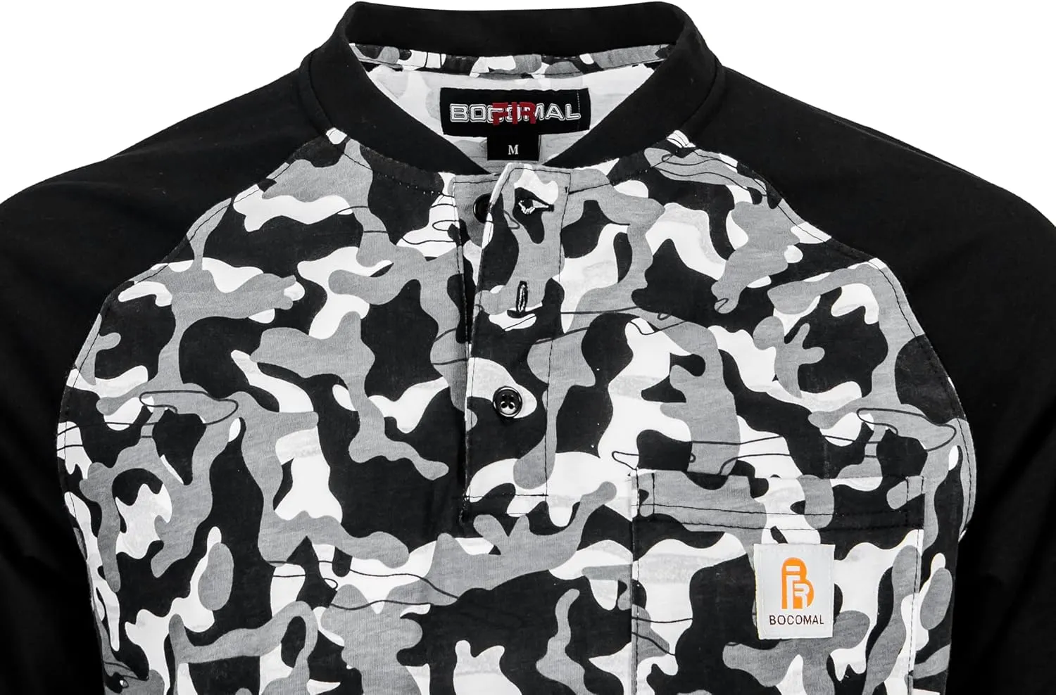 BOCOMAL FR Shirts 6oz Lightweight Flame Resistant Long Sleeve Henley Shirt Fire Retardant Workwear NFPA2112 CAT2