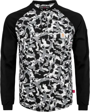 BOCOMAL FR Shirts 6oz Lightweight Flame Resistant Long Sleeve Henley Shirt Fire Retardant Workwear NFPA2112 CAT2