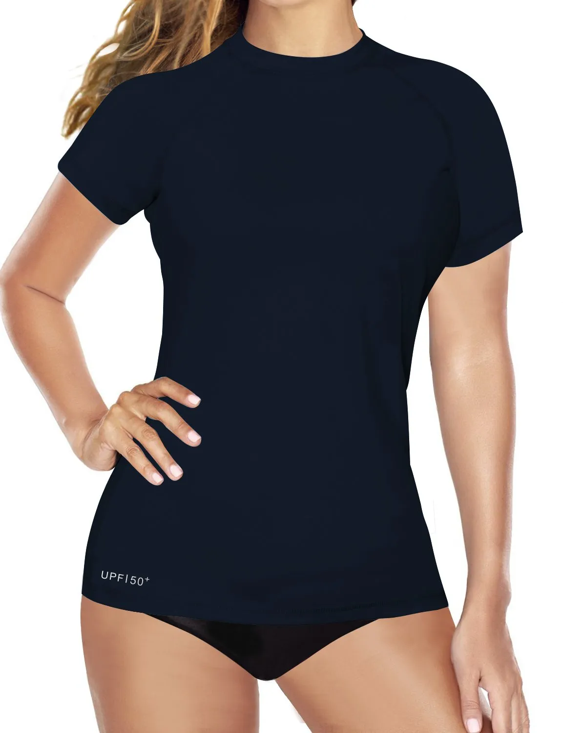 BUBBLELIME 84P/16S Short Sleeve Rashguard for Women_Gym