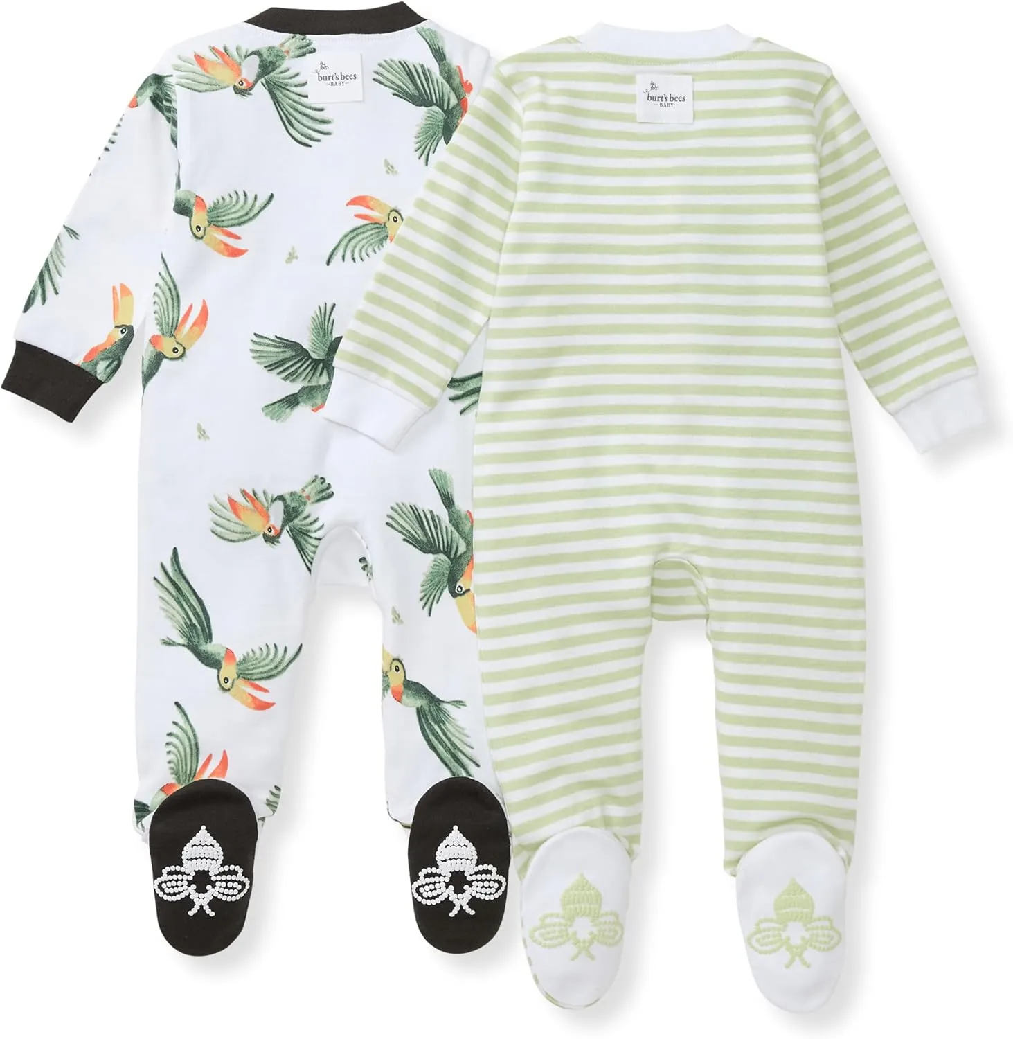 Burt's Bees Baby Essentials Baby Boys' Organic Cotton One-Piece Zip Front Sleep and Play Footed Pajamas