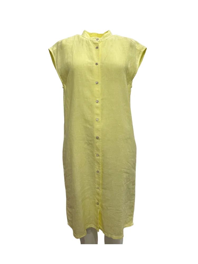 Cap Sleeve Linen Dress