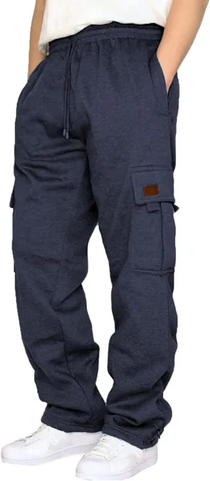Cargo Pants for Men,Cargo Sweatpants for Men Big and Tall Running Pants Drawstring Work Pants Loose Fit Lounge Pants