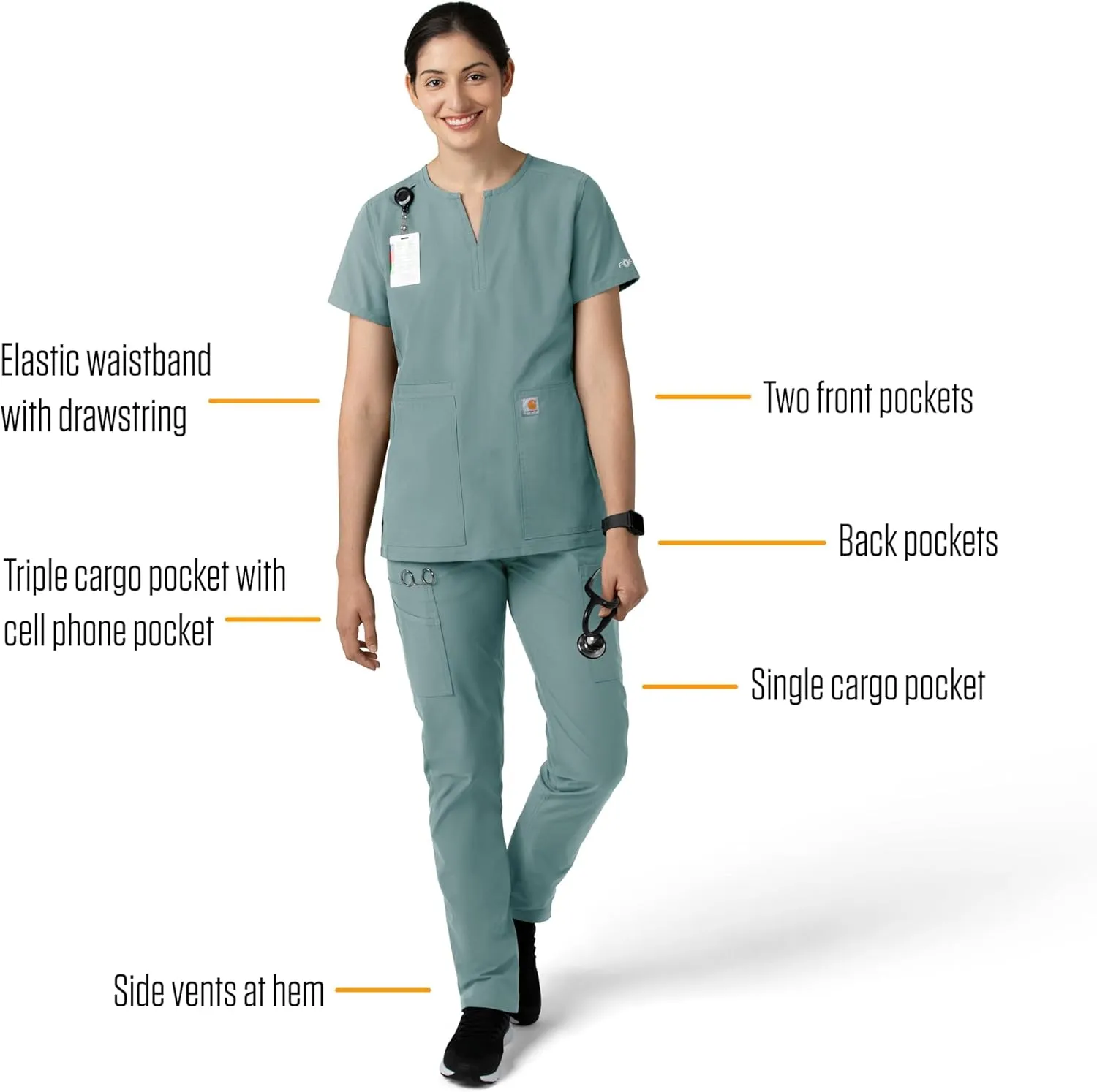 Carhartt Women's Straight Leg Scrub Pant
