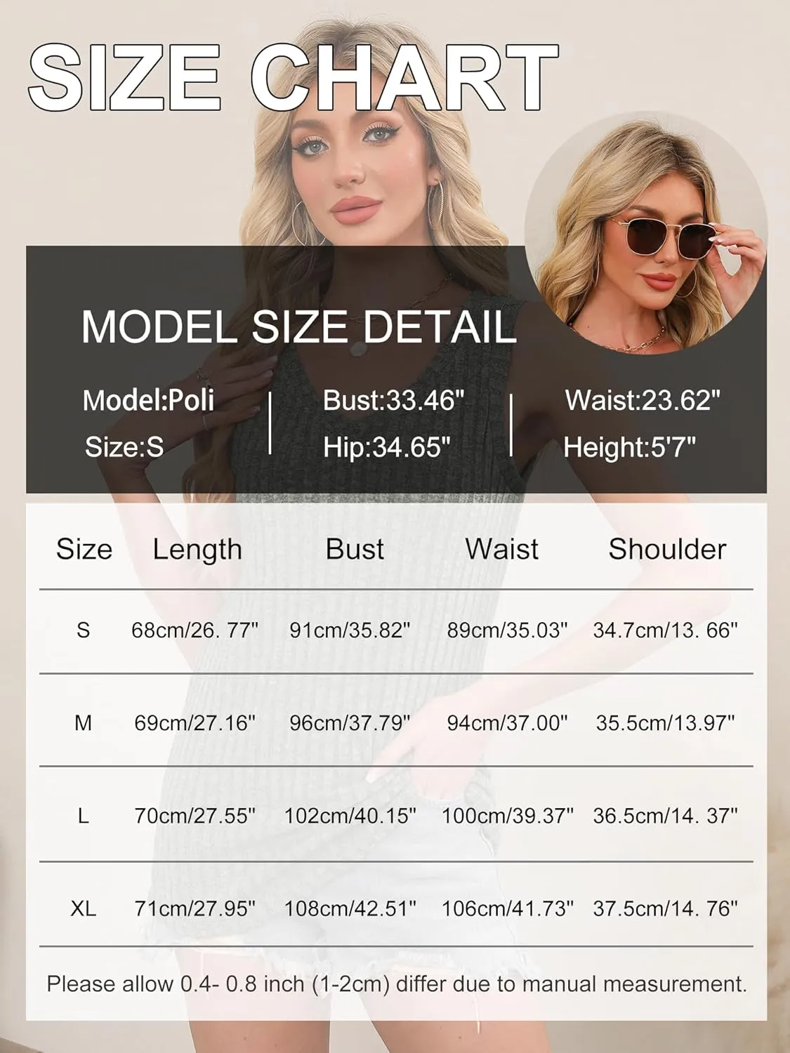 Chulianyouhuo Women's V Neck Tank Tops Summer Sleeveless Business Outfits 2025 Casual Spring Trendy Fashion Clothes