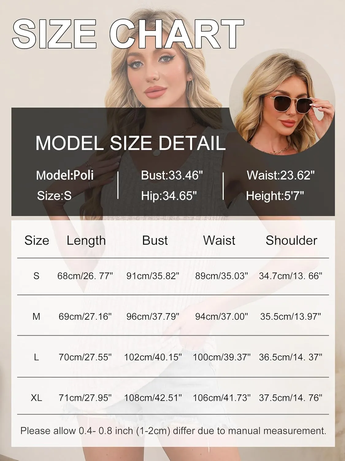 Chulianyouhuo Women's V Neck Tank Tops Summer Sleeveless Business Outfits 2025 Casual Spring Trendy Fashion Clothes