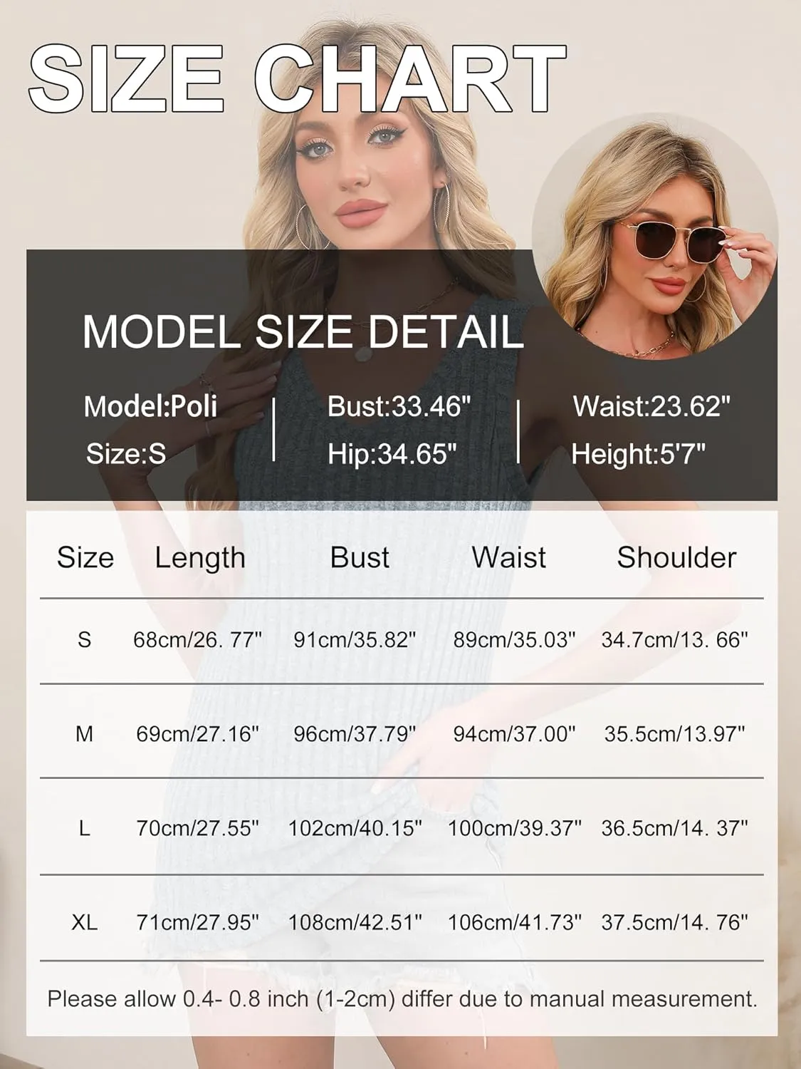 Chulianyouhuo Women's V Neck Tank Tops Summer Sleeveless Business Outfits 2025 Casual Spring Trendy Fashion Clothes