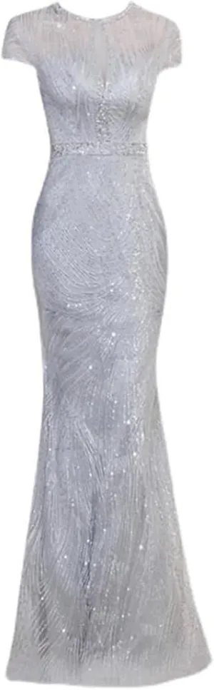 Classic Toasting Wedding Banquet Dress for Women Performance Formal Slim Fit Evening Gown