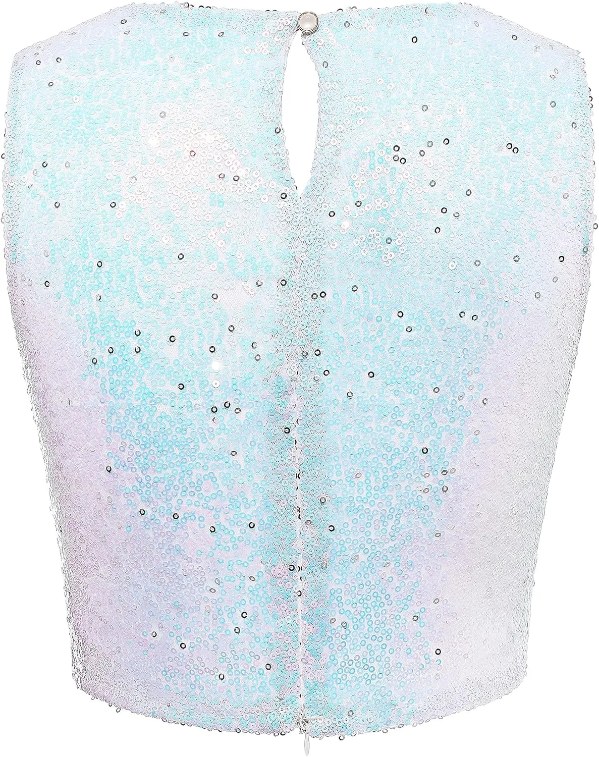 Coucoland Cropped Tank Top for Women - Womens Summer Sparkle Sequin Glitter Slimming Tops Camisole Trendy