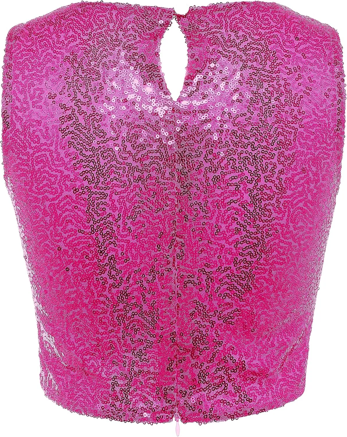 Coucoland Cropped Tank Top for Women - Womens Summer Sparkle Sequin Glitter Slimming Tops Camisole Trendy