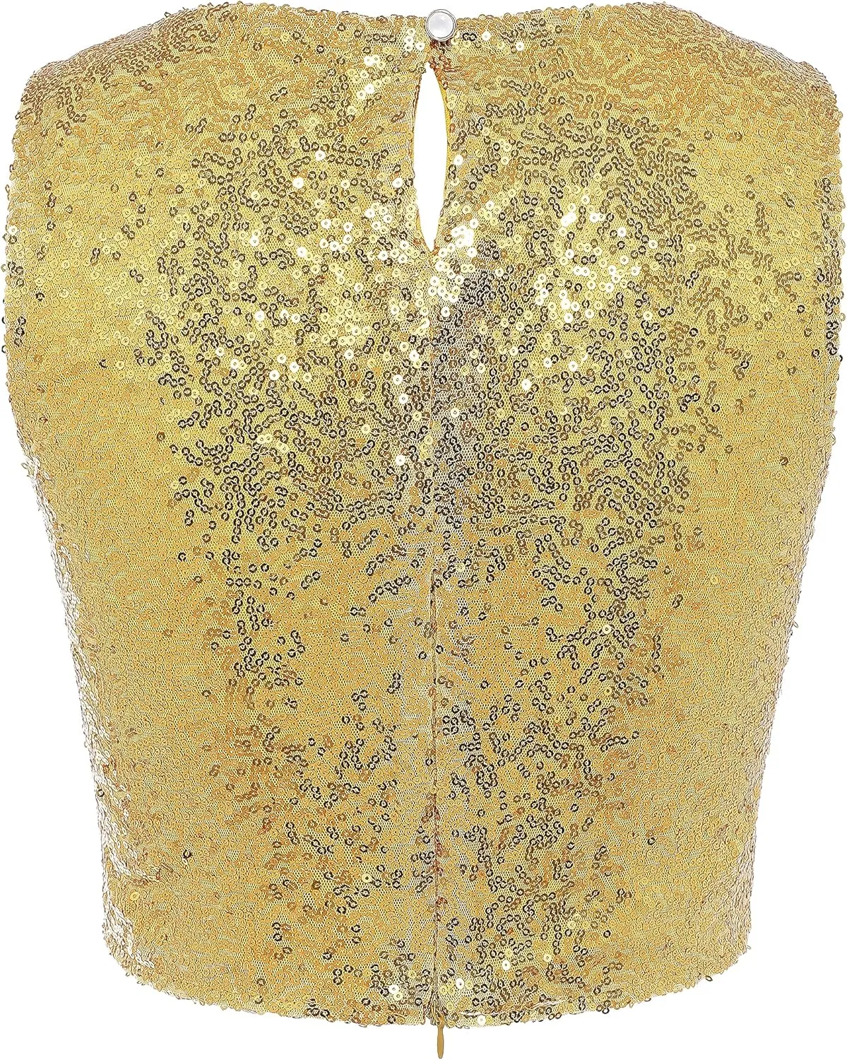 Coucoland Cropped Tank Top for Women - Womens Summer Sparkle Sequin Glitter Slimming Tops Camisole Trendy