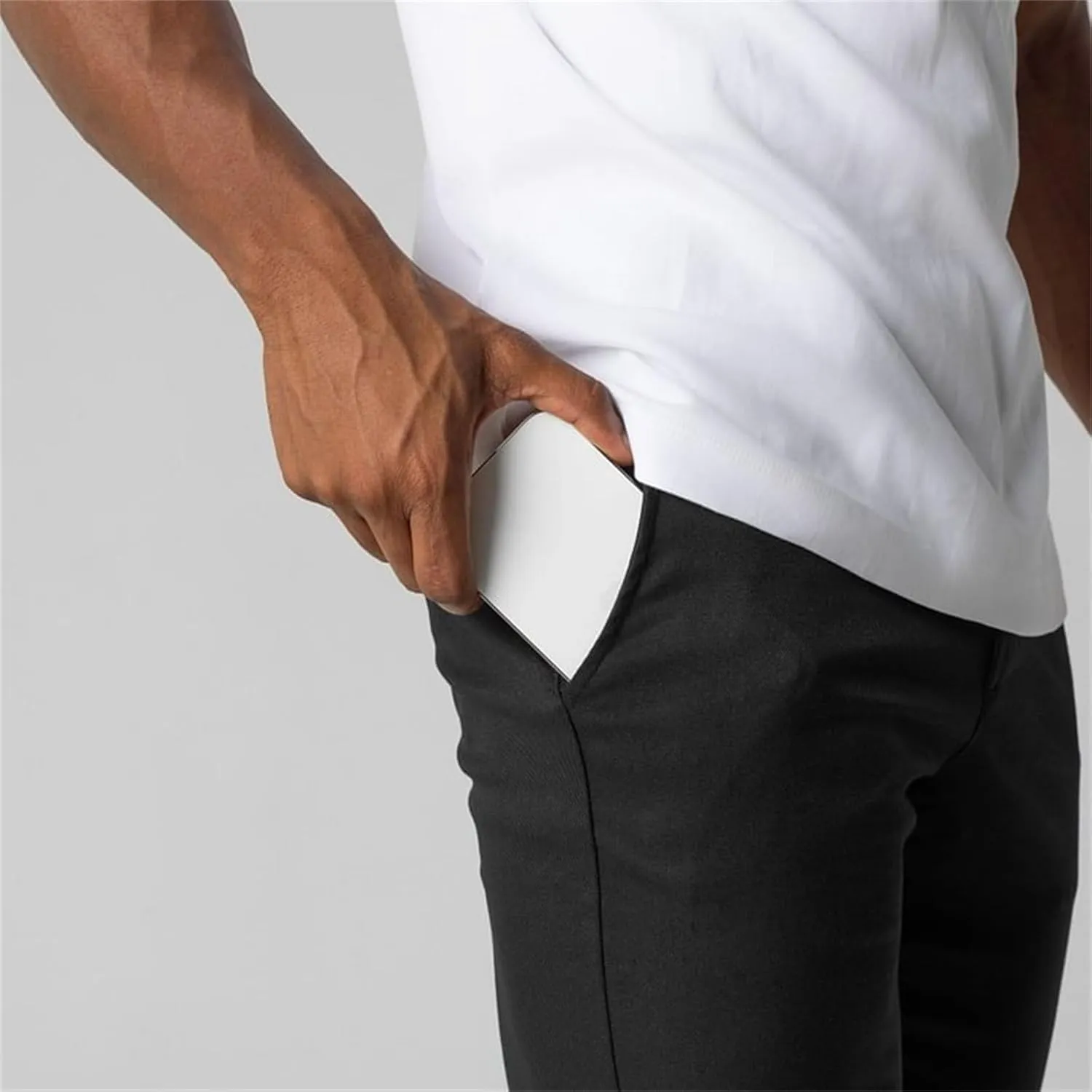 CRNTCEM Mens Slim Fit Suit Pants Casual Golf Pants Tapered Leg Chino Flat Front Dress Trousers Buisness Work Formal Trousers