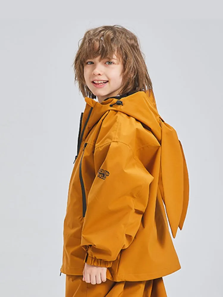 Doorek Kids Detachable Rabbit Ears Hooded Snow Suits