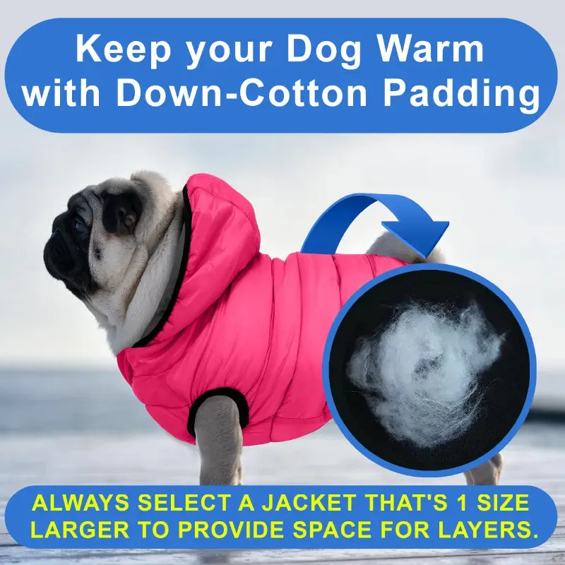 Double Sided Dog Reversible Winter Jacket