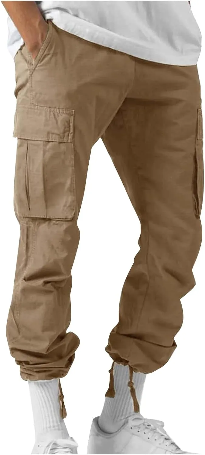 DuDubaby Men's Sports Casual Jogging Trousers Lightweight Hiking Work Pants Outdoor Pant