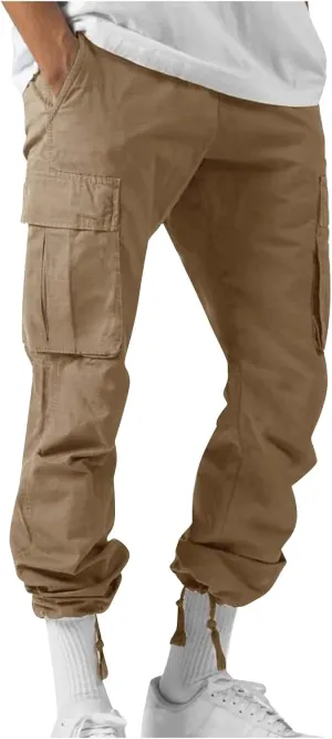 DuDubaby Men's Sports Casual Jogging Trousers Lightweight Hiking Work Pants Outdoor Pant