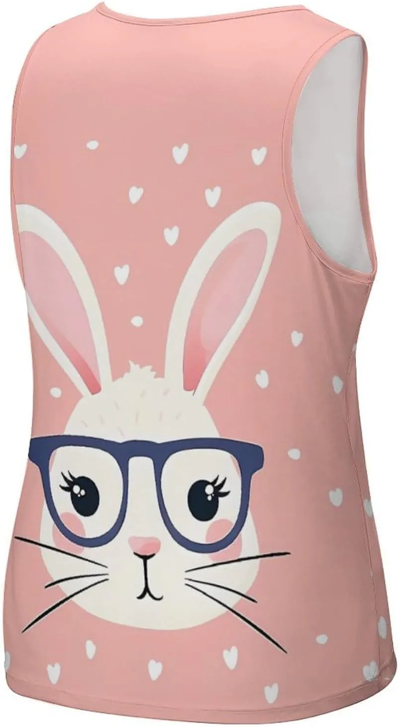 Easter Bunny Cute Men's Tank Top Sleeveless T-Shirt Pullover Vest Shirts Gym Workout Beach Funny