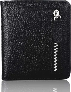 FUNTOR Small Wallets for Women, Ladies Small Compact Bifold Pocket RFID Blocking Genuine Leather Wallet for Women