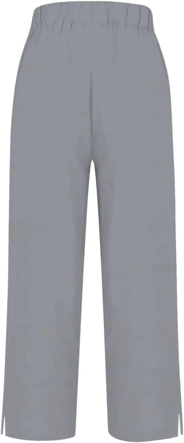 GIERIDUC Linen Pants for Women Flowy Palazzo Pants Bohemian High Waist Wide Leg Trousers Summer Beach Cruise Vacation Outfits
