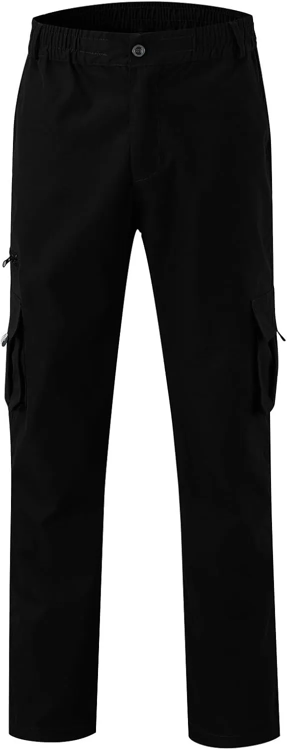 GIERIDUC Men's Lightweight Cargo Pants Sweatpants Athletic Running Fashion Trousers Drawstring Loose Fit Joggers with Pockets