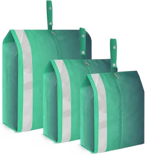 Green Dark Black Gradient Packing Cubes for Suitcases 3 Set Compression Expandable Luggage Packing Organizers for Carry on Suitcase Travel Essentials Luggage Organizer Bags Set