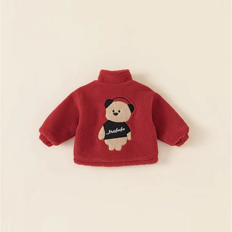 Headphone Bear Winter Plush Jacket