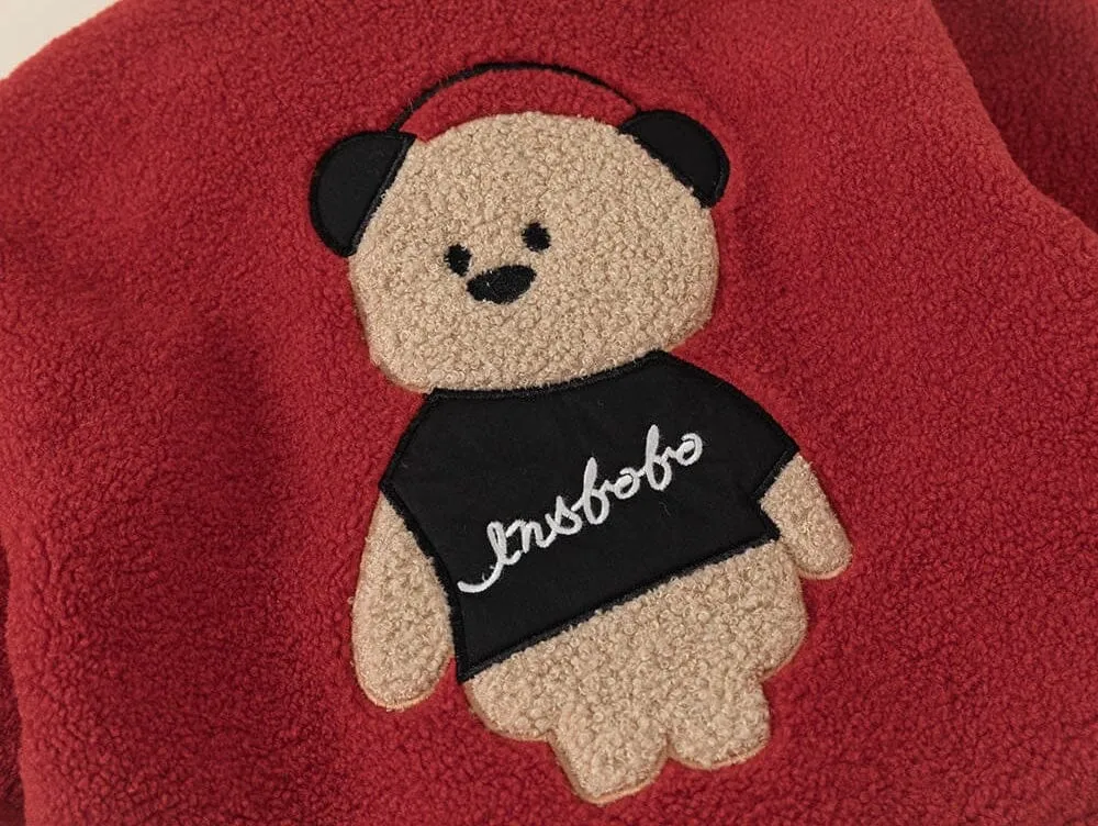 Headphone Bear Winter Plush Jacket