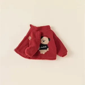 Headphone Bear Winter Plush Jacket