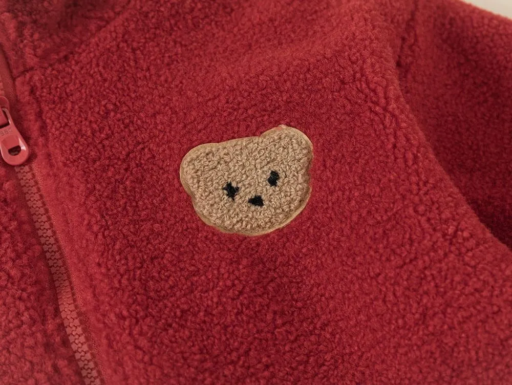 Headphone Bear Winter Plush Jacket