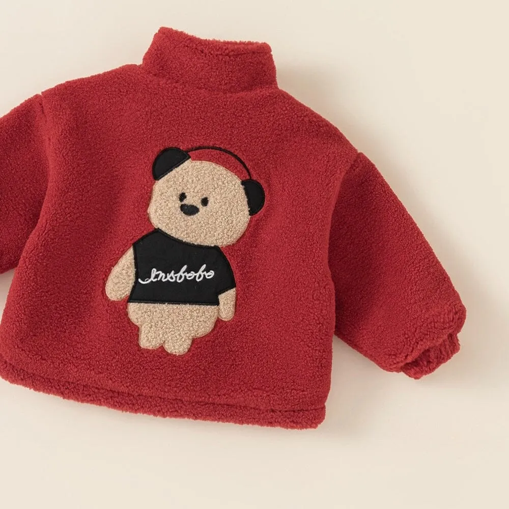 Headphone Bear Winter Plush Jacket