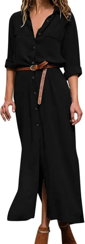 HGOOGY Boho Maxi Dresses for Women 2023 Ruched Flowy Polka Dot Dress Plus Size Modest Long Slim Fit A-Line Sundress