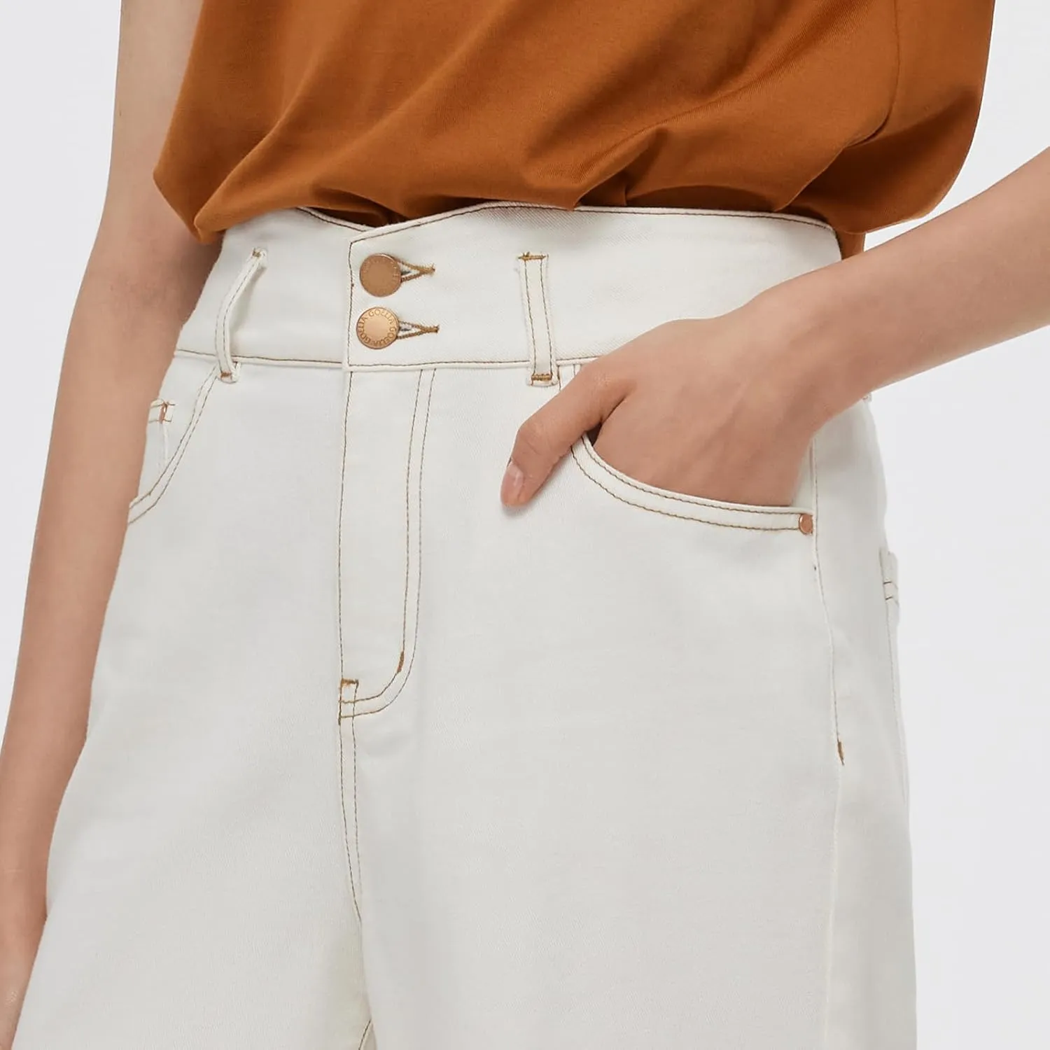 High Waisted Pants for Women Trendy Wide Leg Boyfriends Baggy Jeans y2k with Pockets