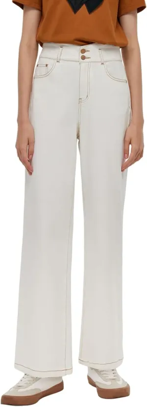 High Waisted Pants for Women Trendy Wide Leg Boyfriends Baggy Jeans y2k with Pockets