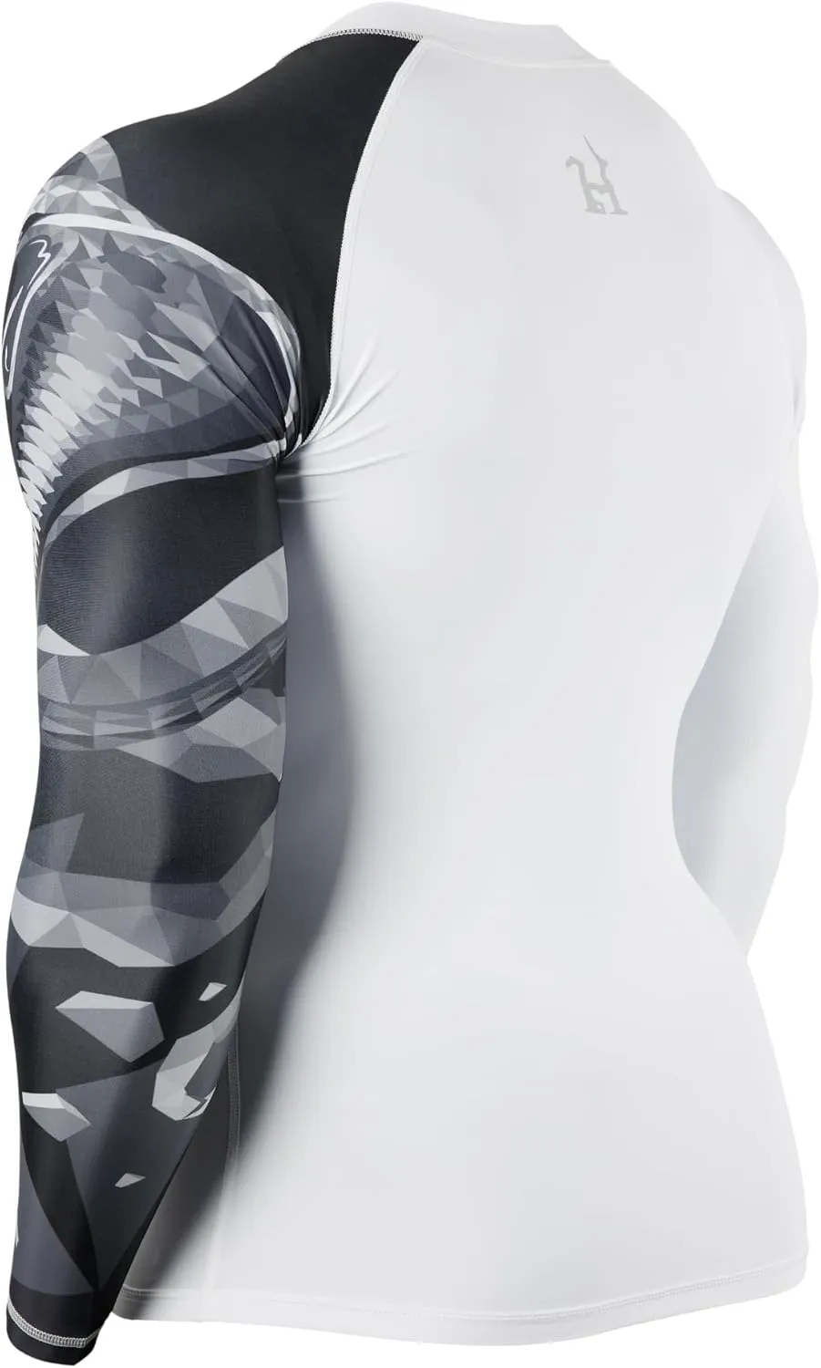 HUGE SPORTS Men's Swim Shirts Long Sleeve Zip Rash Guard UPF 50  Sun Protective Quick Drying