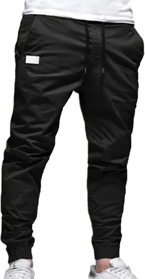 JEShifangjiusu Mens Pants Cargo Joggers Sweatpants Casual Drawstring Beach Outdoor Pant Slim Fit Chino Trousers With Pockets