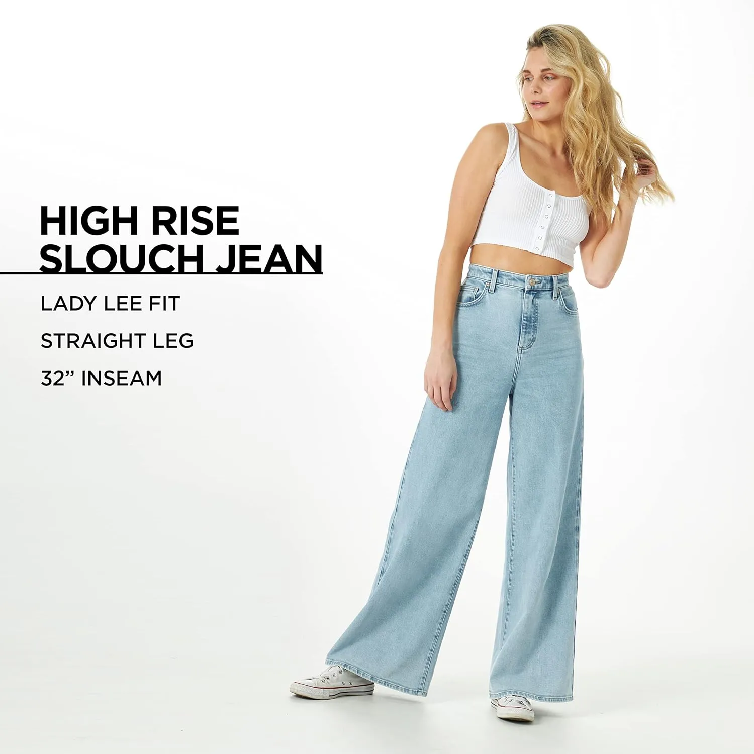 Lee Women's High Rise Wide Leg Slouch Jean