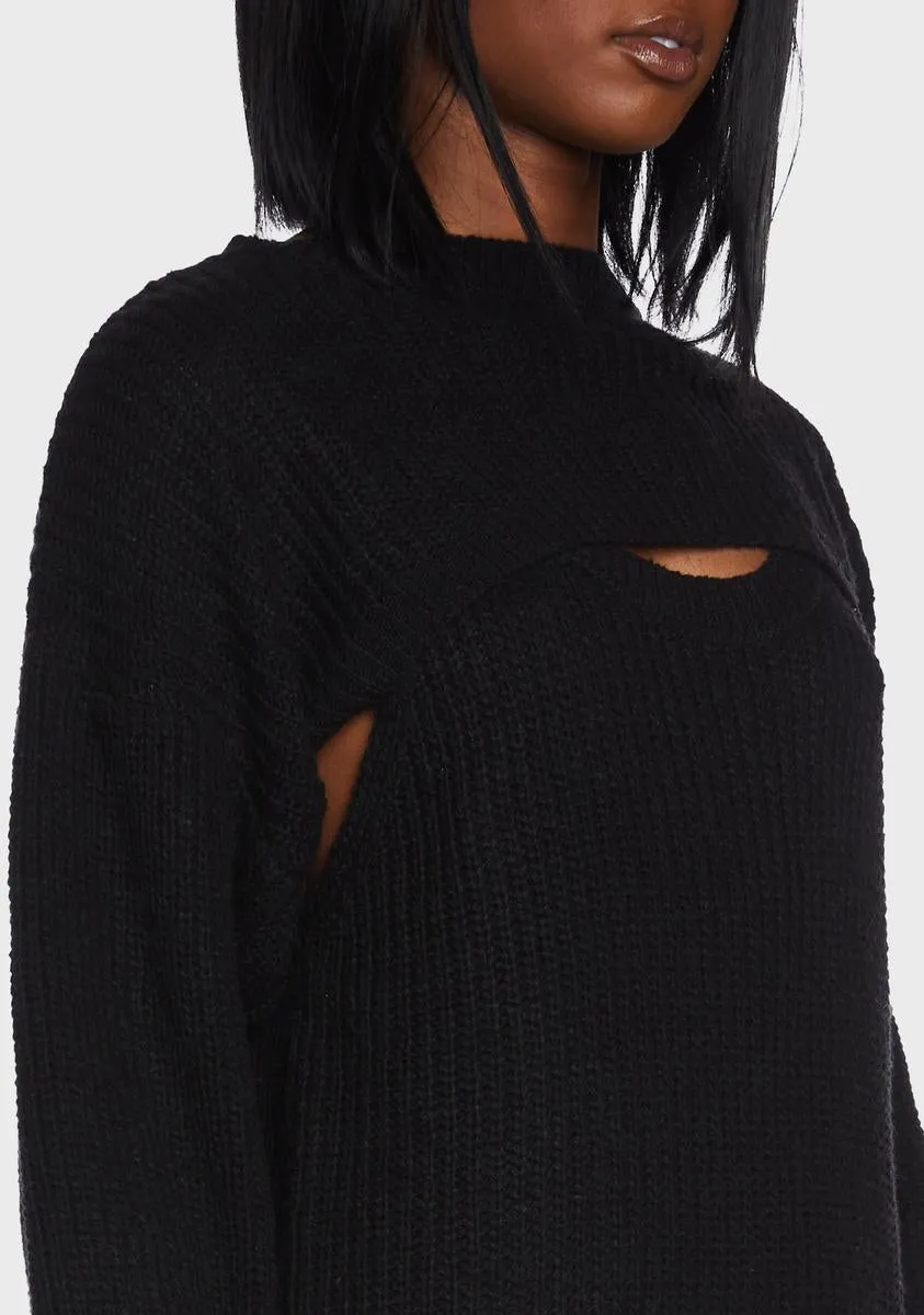 Let It Slide Knit Sweater